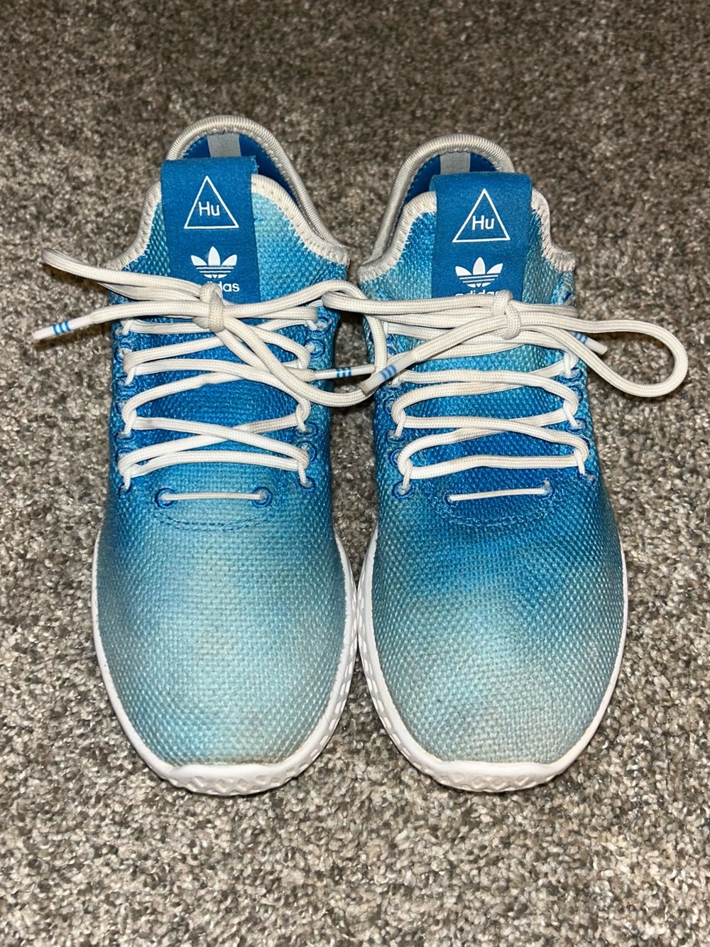ADIDAS X PHARRELL WILLIAMS Kid's Bright Blue Tennis HU Sneakers US 5